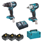 Kit Trapano a percussione + Avvitatore ad impulsi Makita 18V