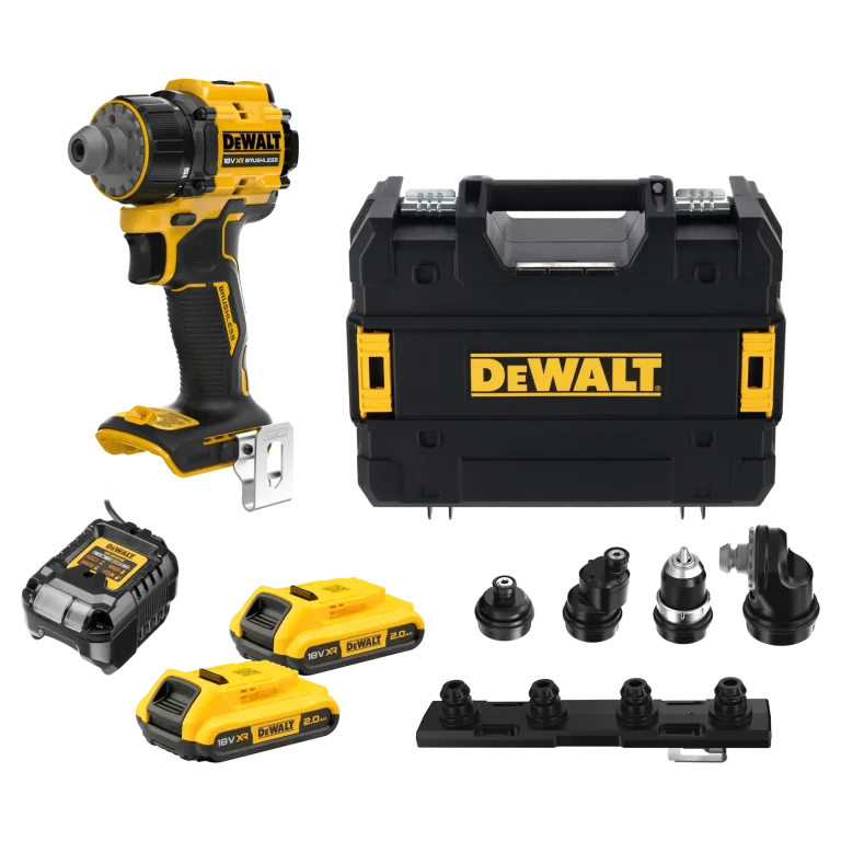 DEWALT DCD803D2T-QW perceuse multi-têtes avec 2 batteries 2 Ah