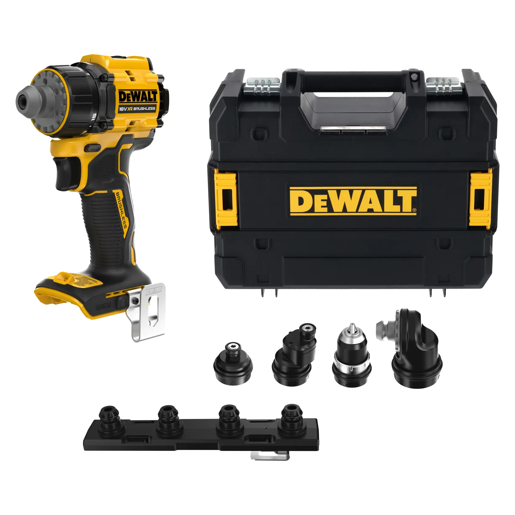 DEWALT DCD803NT-XJ – multi-têtes avec quatre têtes et TSTAK DEWALT DCD803NT-XJ – multi-têtes avec quatre têtes et TSTAK