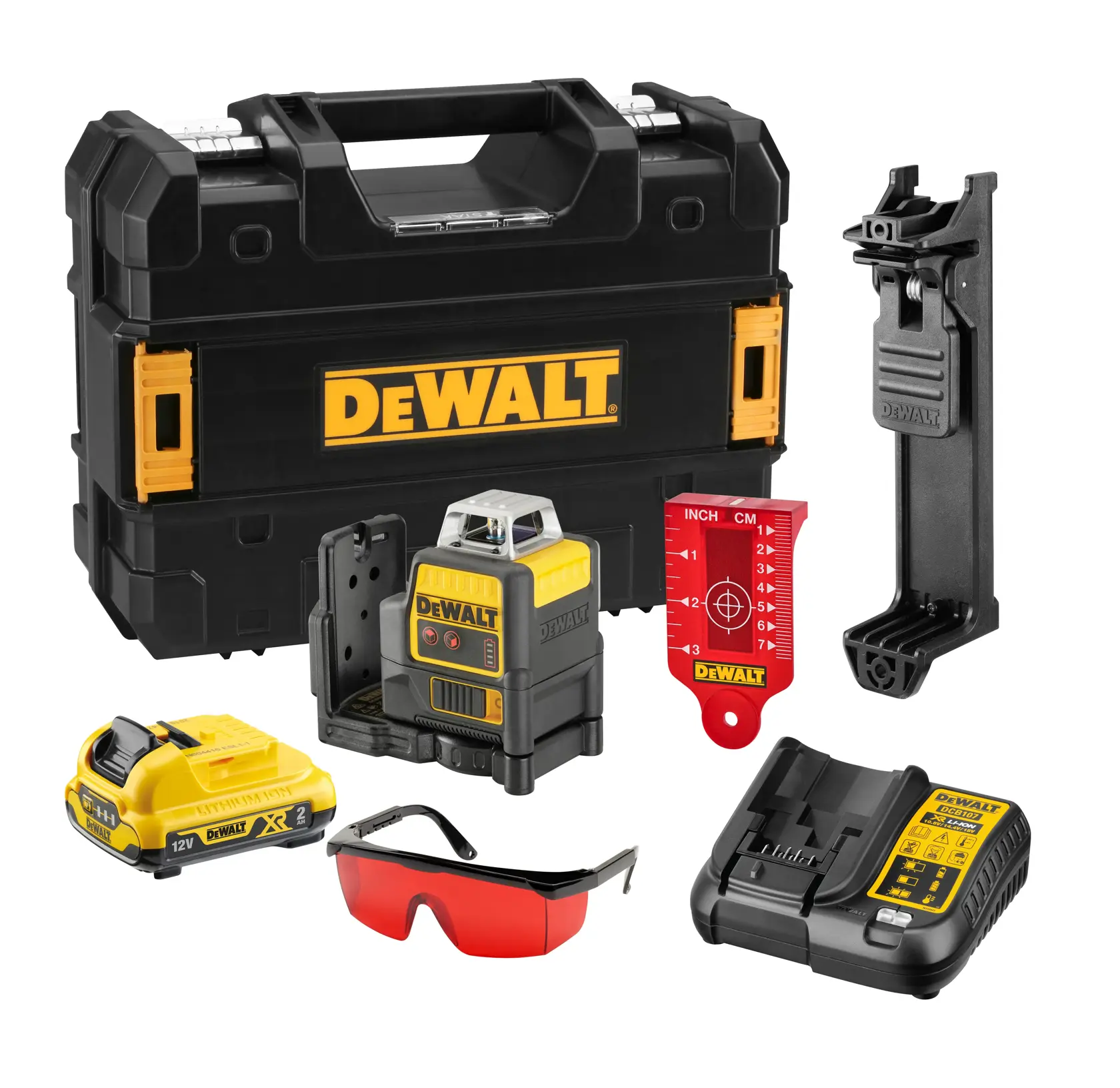 DCE0811D1R-QW DEWALT DCE0811D1R-QW livella laser 2x360 rossa con batteria