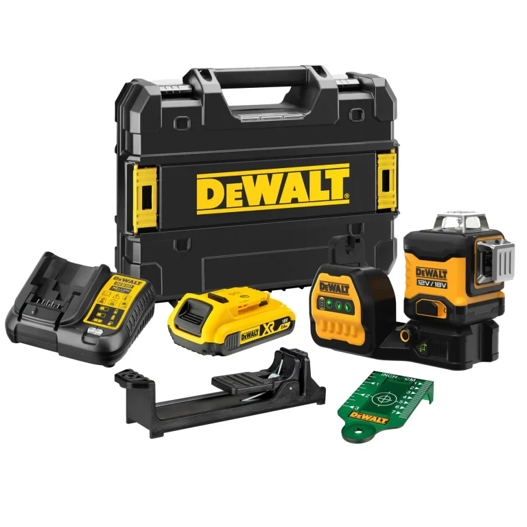 DEWALT DCE089D1G18-QW laser multilignes 3x360 vert avec batterie