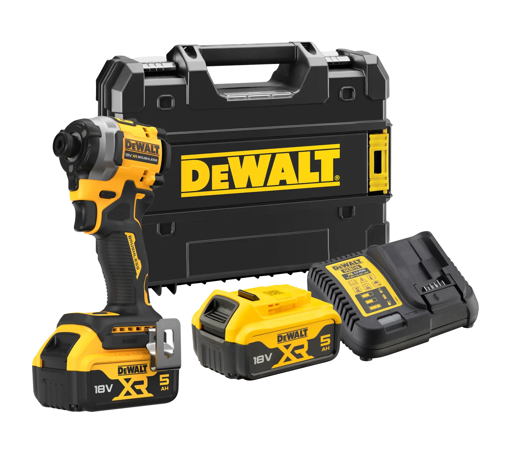 DCF850P2T-QW DEWALT DCF850P2T-QW avvitatore a impulsi con 2 batterie 5 Ah