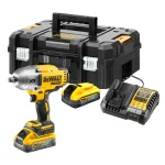 DEWALT DCF900H2T-QW avvitatore ad impulsi 18V XR con 2 batterie POWERSTACK 5 Ah e valigetta TSTAK