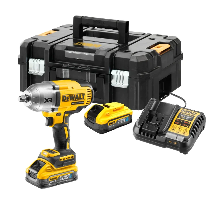 DEWALT DCF900H2T-QW boulonneuse à chocs 18V XR avec 2 batteries POWERSTACK 5 Ah et coffret TSTAK