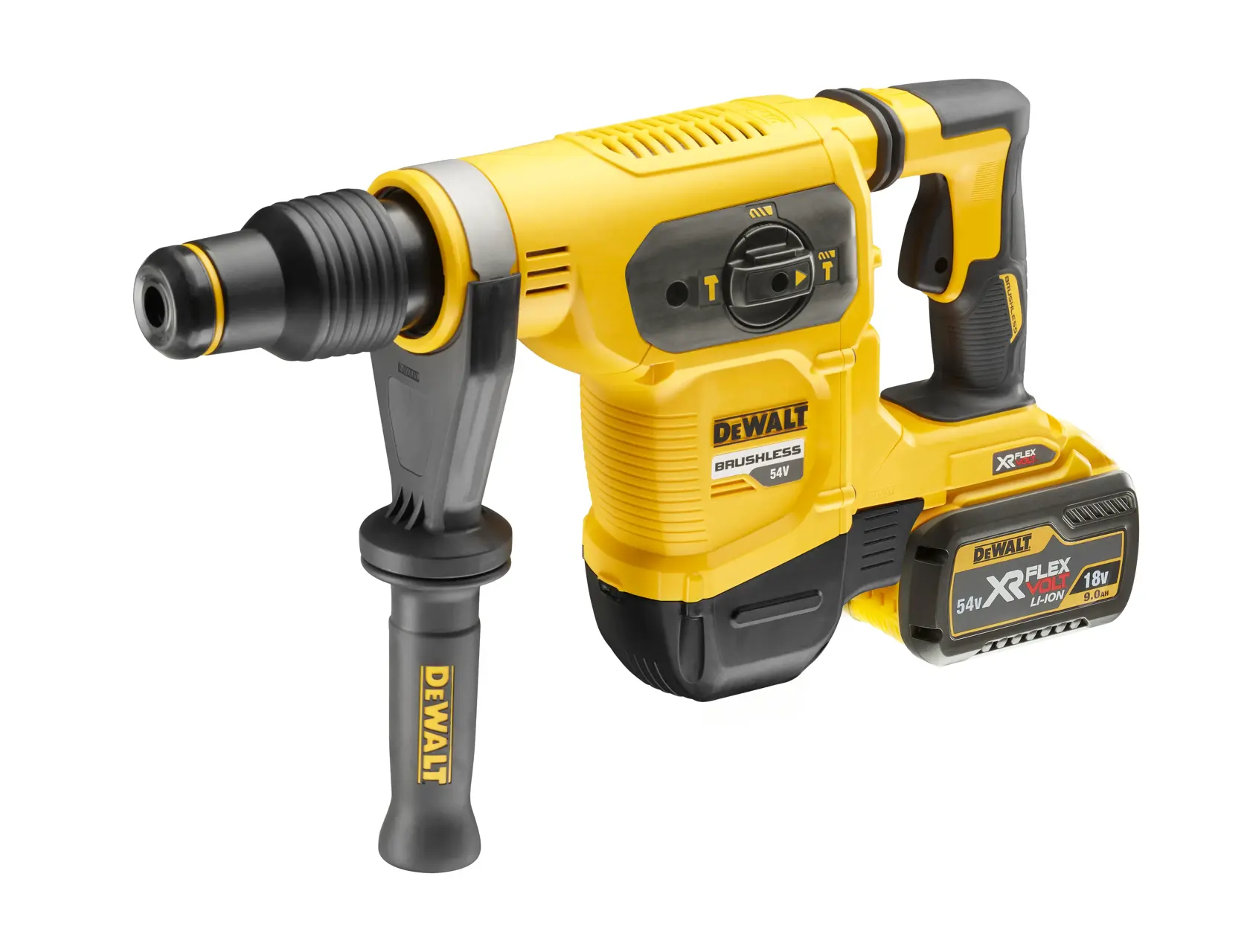 DCH481N 1 1680.webp DEWALT DCH481N-XJ perforateur-burineur 54V, vue du produit. Batterie illustrée non incluse.