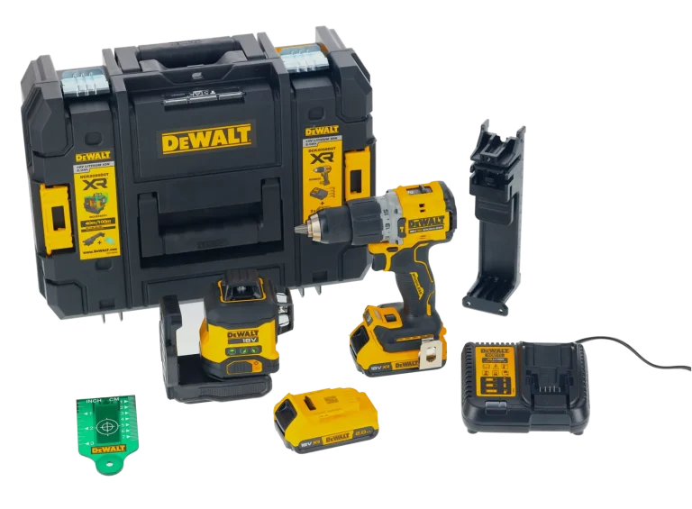 DEWALT DCK2095D2T-QW kit perceuse DCD805 et laser DCLE34031
