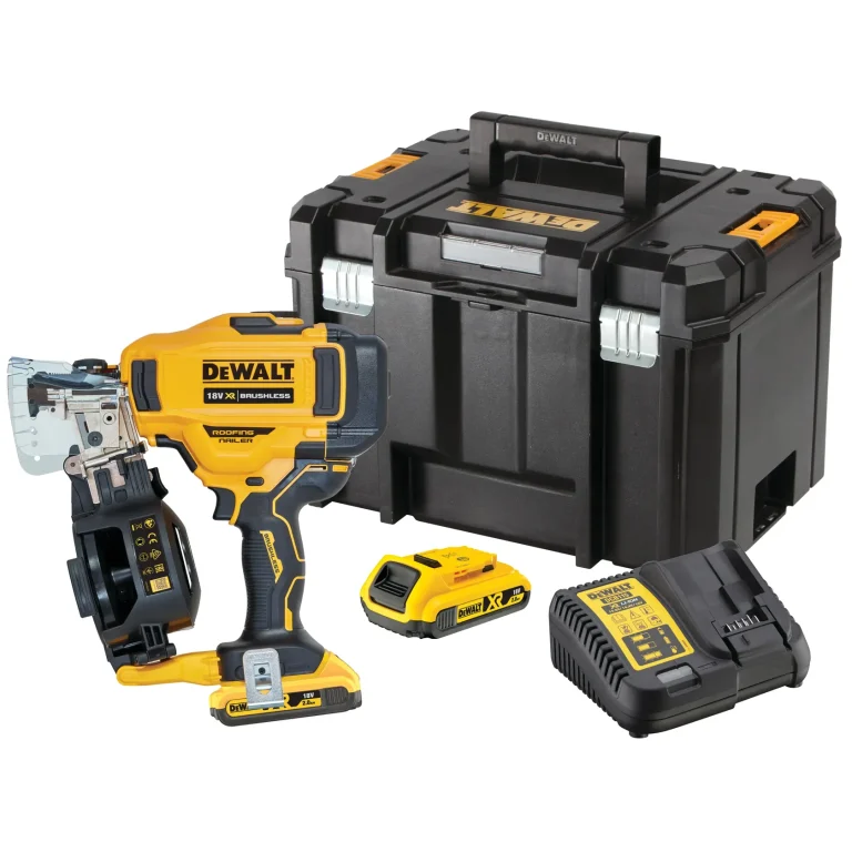 DEWALT DCN45RND2-QW cloueuse de toiture avec 2 batteries