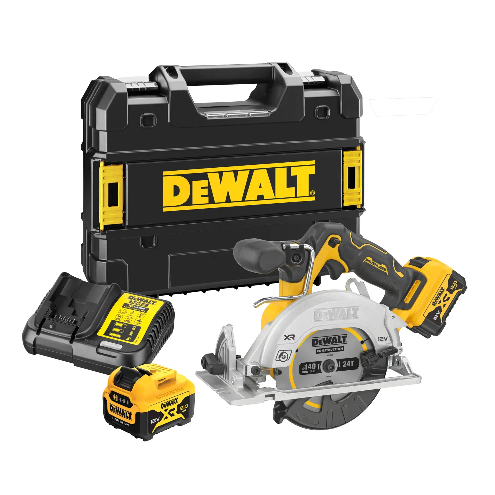 DCS512P2-QW DEWALT DCS512P2-QW sega circolare 12V con 2 batterie 5 Ah