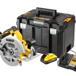 DEWALT DCS570H2T-QW sega circolare 184mm con 2 batterie POWERSTACK 5 Ah e valigetta TSTAK