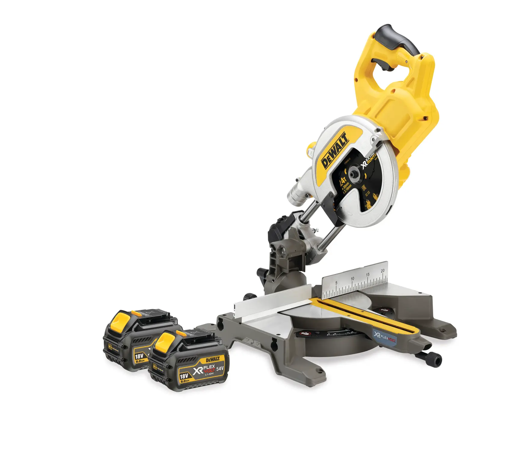 DCS777T2-QW DEWALT DCS777T2-QW scie à onglets radiale 216 mm 54V XR FLEXVOLT