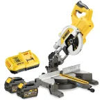 DEWALT DCS777T2-QW scie à onglets 216 mm, vue latérale