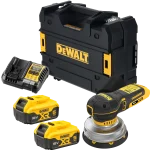 DEWALT DCW211P2-QW ponceuse excentrique 125 mm avec 2 batteries 5 Ah
