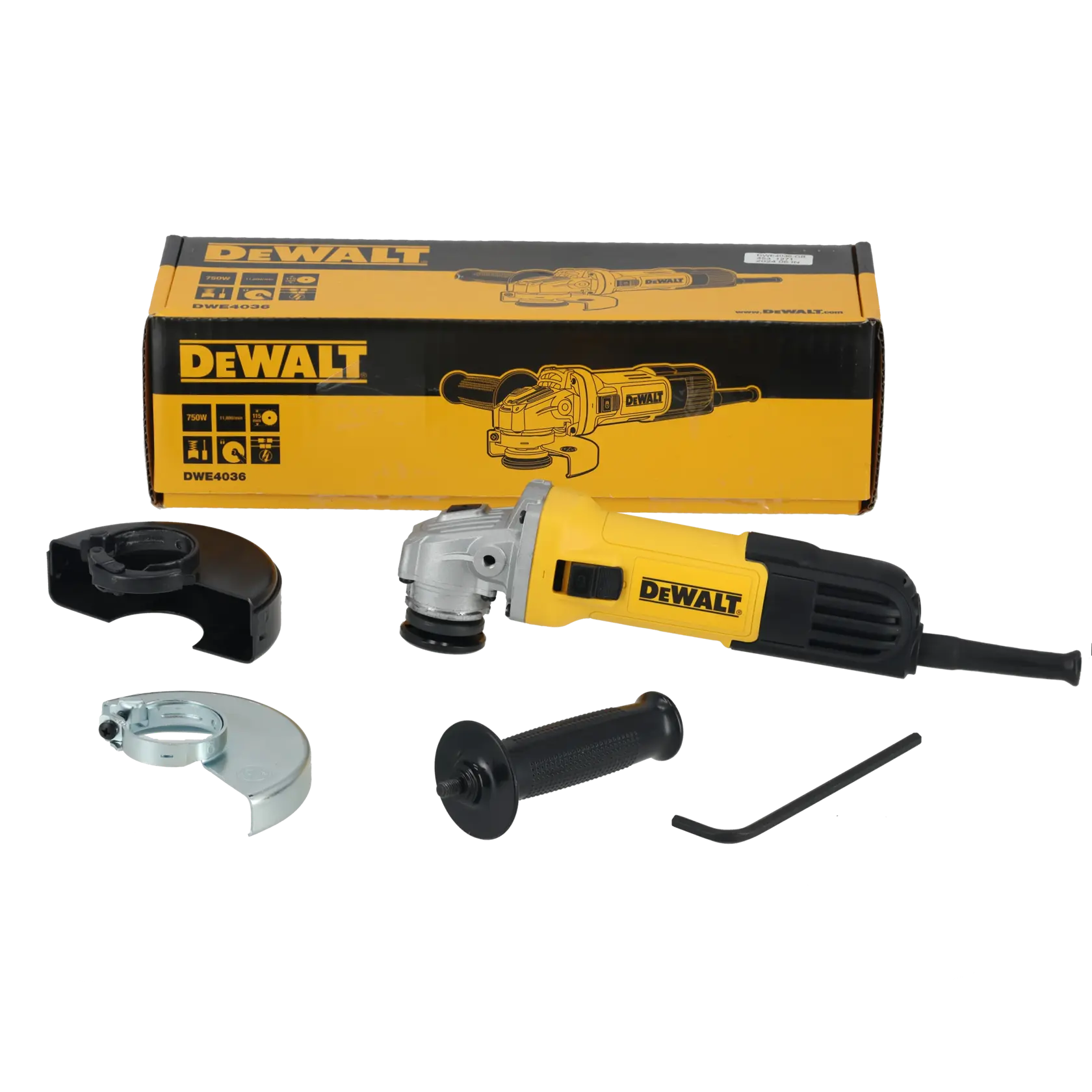 DEWALT DWE4036-QS – smerigliatrice 115 mm – dotazione DEWALT DWE4036-QS – smerigliatrice 115 mm – dotazione