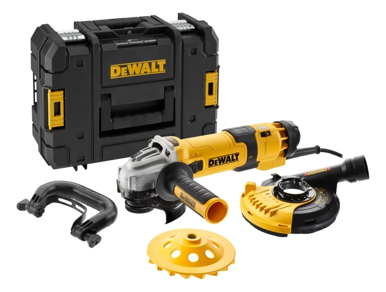 DEWALT DWE4257KT-QS meuleuse avec carter et meule boisseau pour béton