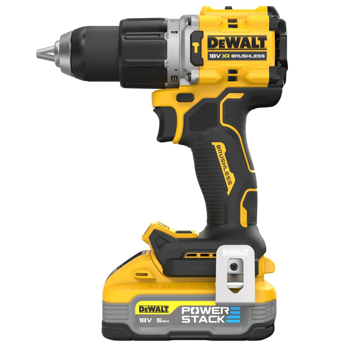 DeWalt DCD805H2T – trapano avvitatore a percussione 18V XR 90 Nm con 2 batterie POWERSTACK 5Ah